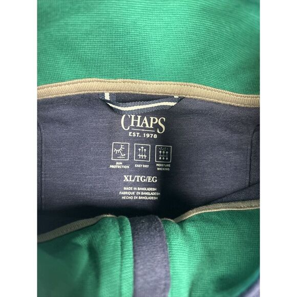 NWT Chaps Pullover 1/4 Zip Windbreaker Size Men's XL 40 UPF Blue - Picture 6 of 16